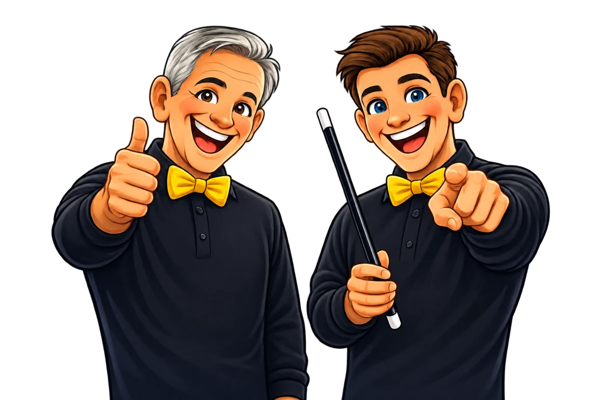 Official illustration of Robert and Ben
