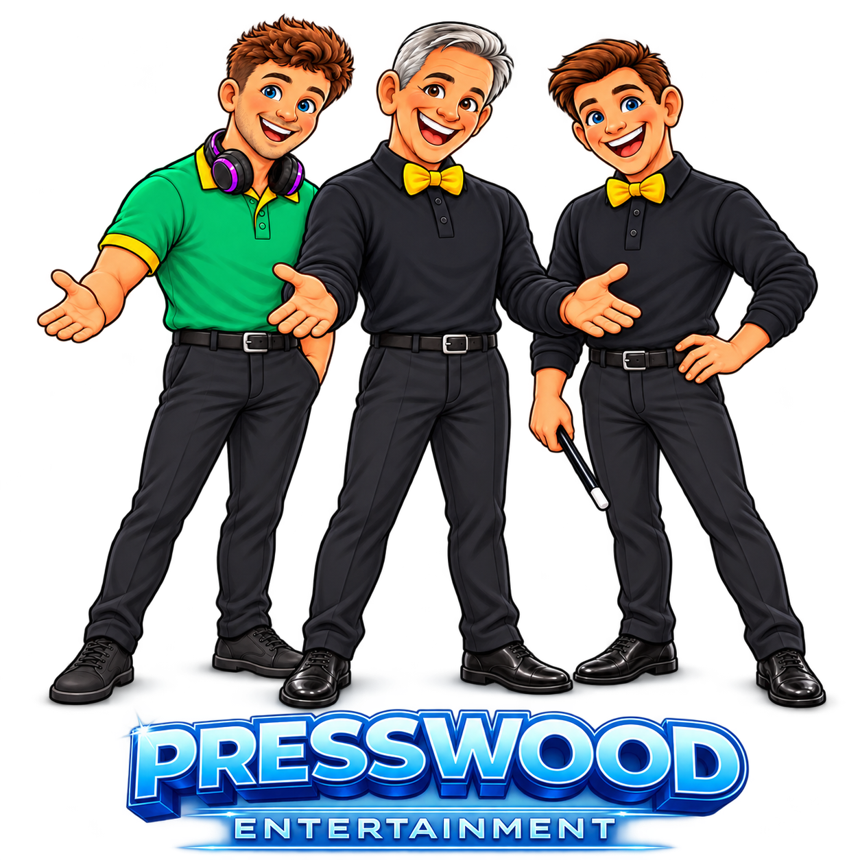Aaron, Bert and Ben together representing the Presswood family